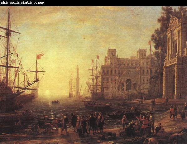 Claude Lorrain Port with Villa Medici