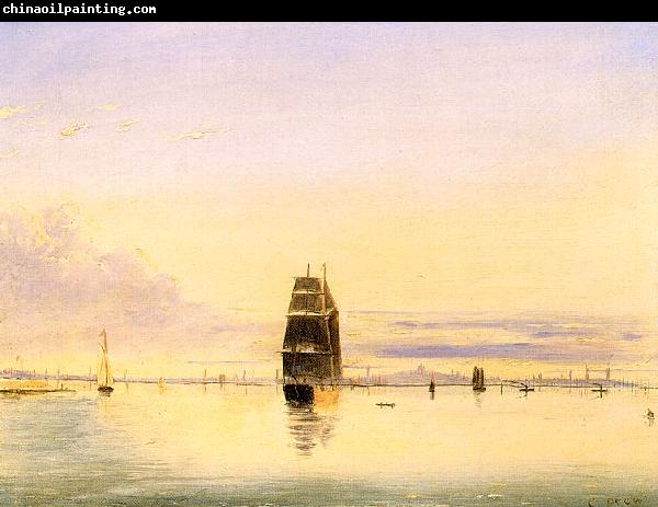 Clement Drew Boston Harbor at Sunset