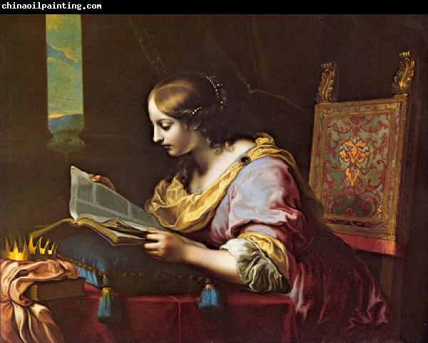 DOLCI, Carlo St Catherine Reading a Book sd