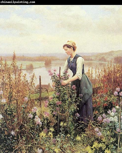 Daniel Ridgeway Knight Arranging Flowers