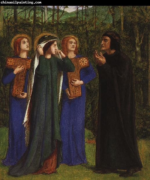 Dante Gabriel Rossetti The Meeting of Dante and Beatrice in Paradise