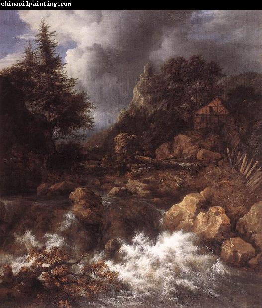 Dante Gabriel Rossetti Waterfall in a Mountainous