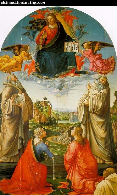 Domenico Ghirlandaio Christ in Heaven with Four Saints and a Donor