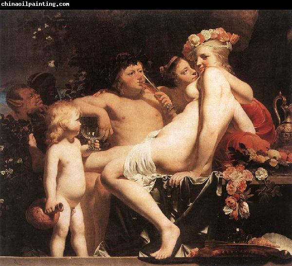 EVERDINGEN, Caesar van Bacchus with Two Nymphs and Cupid fg