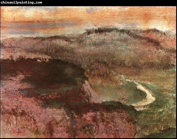 Edgar Degas Landscape with Hills