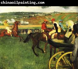 Edgar Degas The Race Track Amateur Jockeys near a Carriage