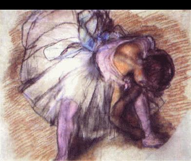 Edgar Degas Dancer Adjusting her Slippers