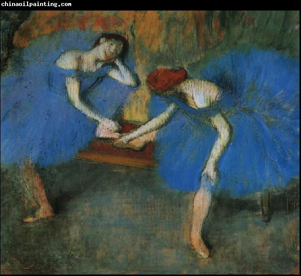 Edgar Degas Two Dancers in Blue