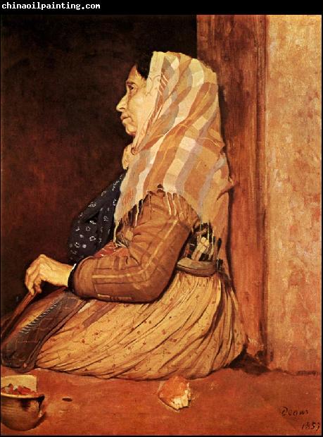 Edgar Degas Roman Beggar Woman