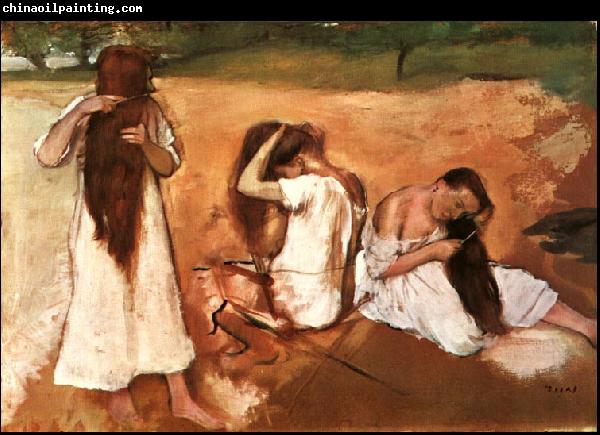 Edgar Degas Three Women Combing their Hair