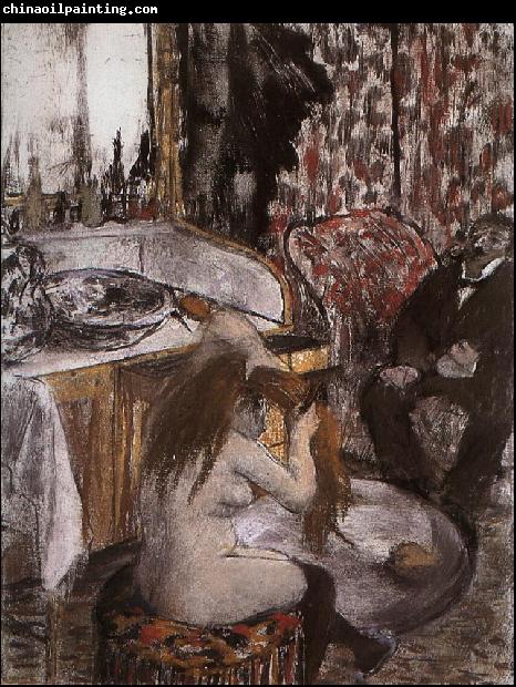 Edgar Degas Nude Woman Combing her Hair