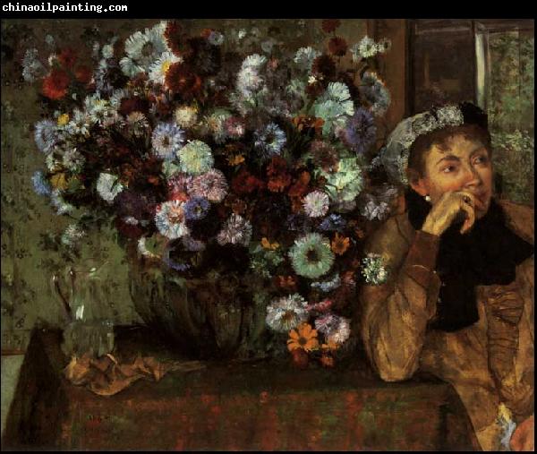 Edgar Degas Madame Valpincon with Chrysanthemums