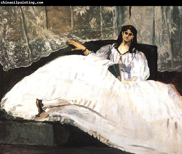 Edouard Manet Bauldaire's Mistress Reclining