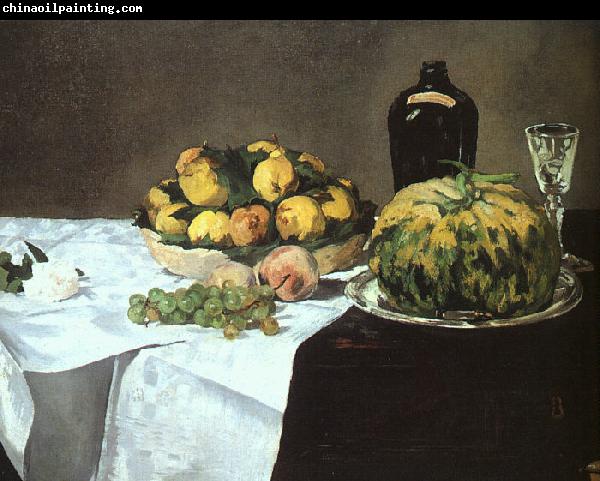 Edouard Manet Still Life with Melon and Peaches