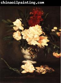 Edouard Manet Vase of Peonies on a Pedestal