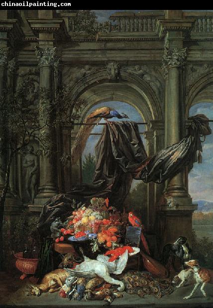 Erasmus Quellinus Still Life in an Architectural Setting