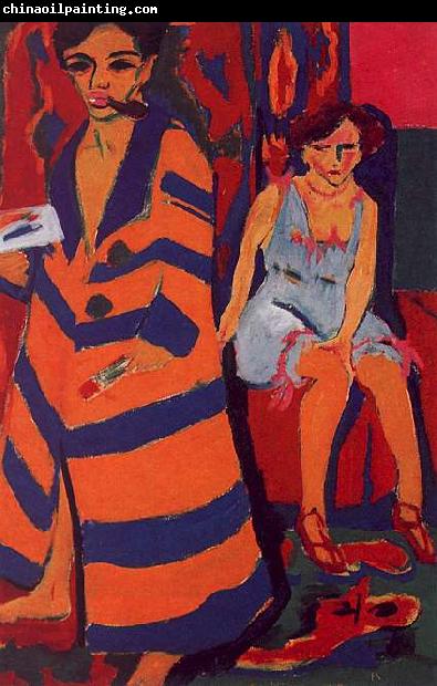 Ernst Ludwig Kirchner Self Portrait with Model