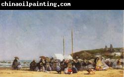 Eugene Boudin The Beach at Trouville