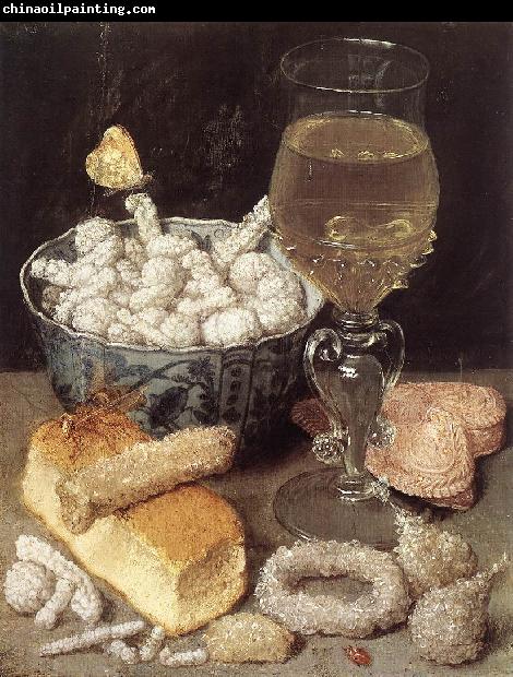 FLEGEL, Georg Still-Life with Bread and Confectionary dg