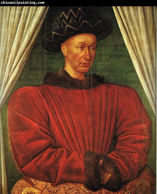 FOUQUET, Jean Portrait of Charles VII of France dg