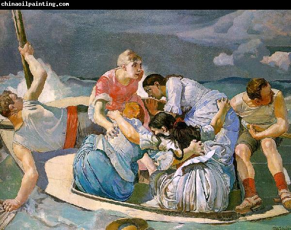 Ferdinand Hodler Surprised by the Storm