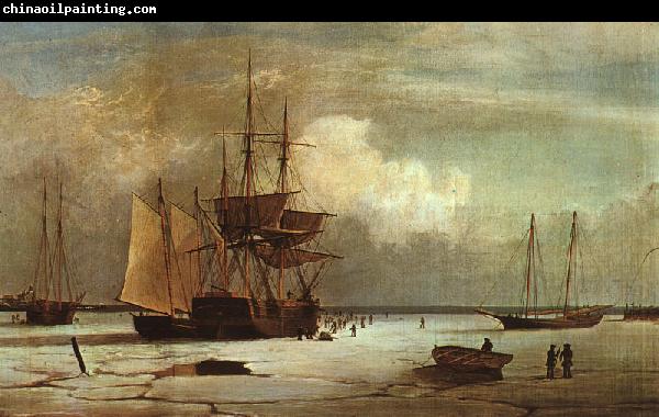 Fitz Hugh Lane Ships Stuck in Ice off Ten Pound Island, Gloucester