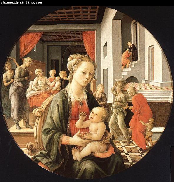 Fra Filippo Lippi Madonna and Child with Stories from the Life of St.Anne