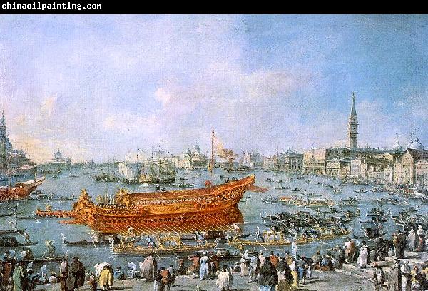 Francesco Guardi The Bucentaur Departs for the Lido on Ascension Day