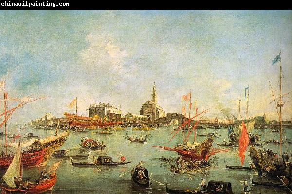 Francesco Guardi The Doge in the Bucentaur at San Nicolo di Lido on Ascension Day