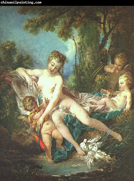 Francois Boucher Venus Consoling Love