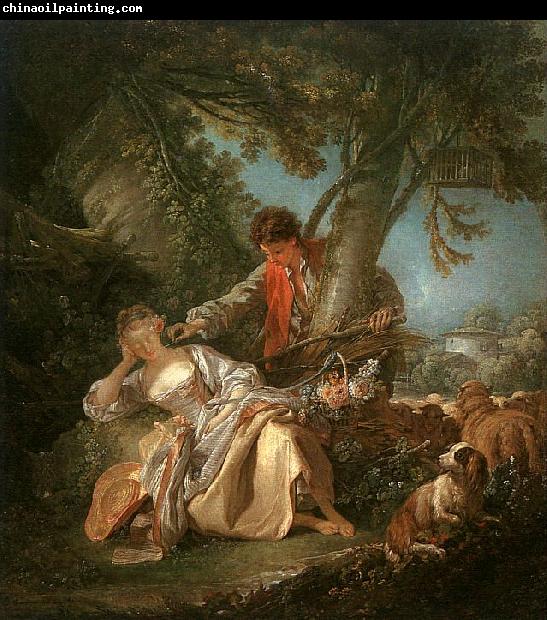 Francois Boucher The Sleeping Shepherdess