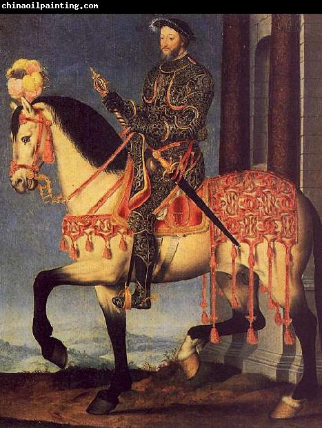 Francois Clouet Portrait of Francois I on Horseback