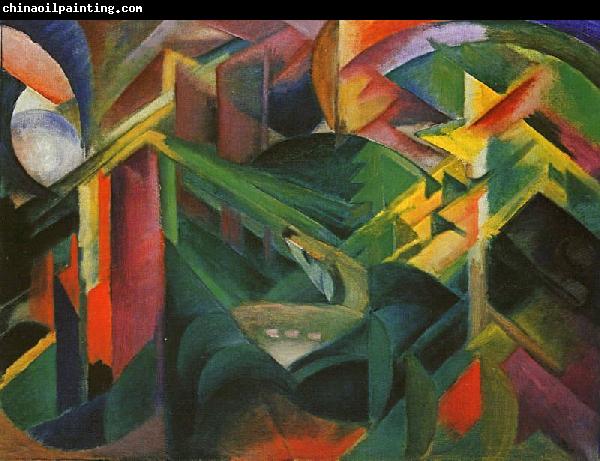 Franz Marc Deer in a Monastery Garden