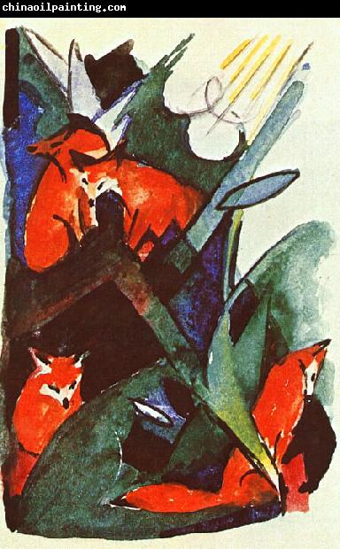 Franz Marc Four Foxes