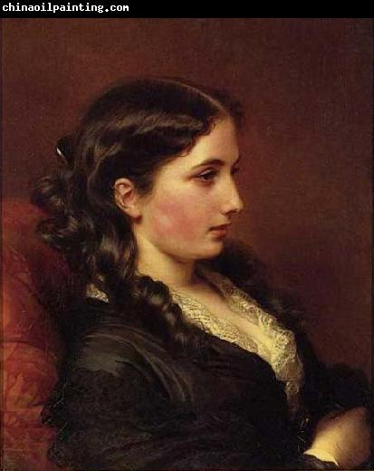 Franz Xaver Winterhalter Study of a Girl in Profile