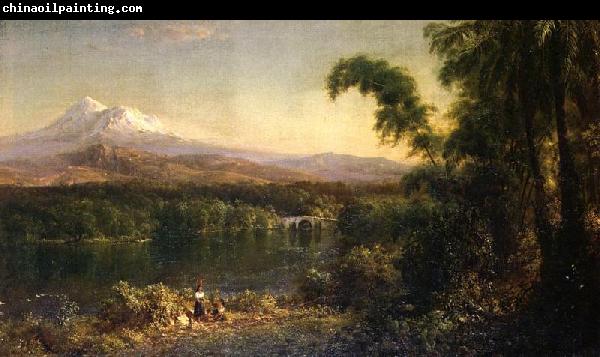 Frederic Edwin Church Figures in an Ecuadorian Landscape