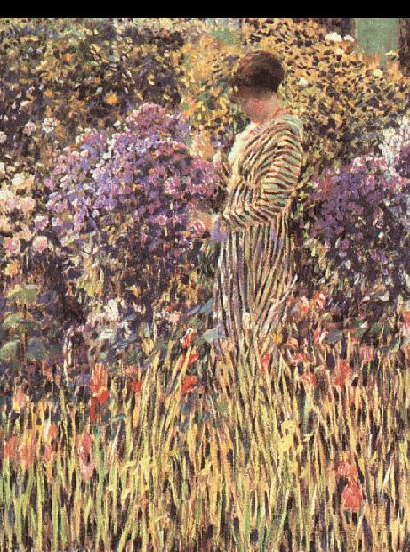 Frederick Friesek Lady in a Garden