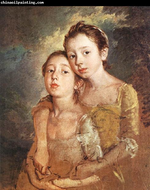 GAINSBOROUGH, Thomas The Artist s Daughters with a Cat