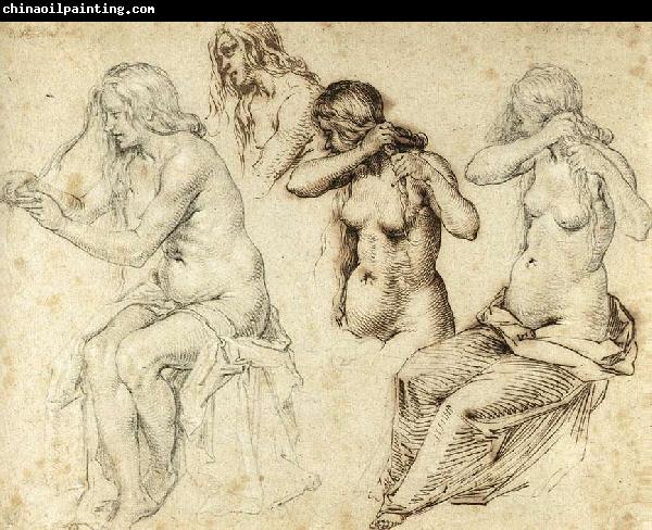 GHEYN, Jacob de II Four Studies of a Woman ds