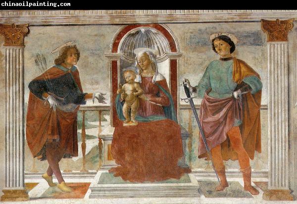 GHIRLANDAIO, Domenico Madonna and Child with St Sebastian and St Julianb ghj