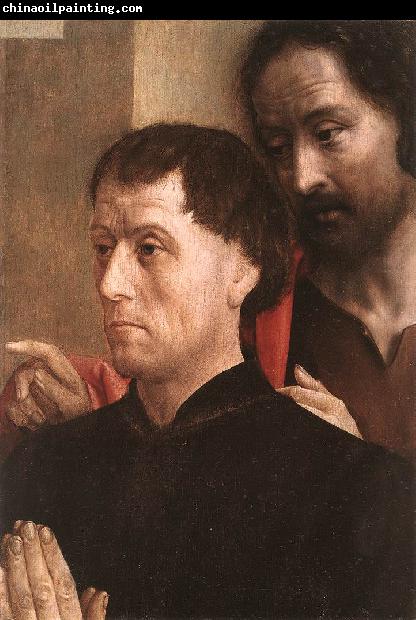 GOES, Hugo van der Portrait of a Donor with St John the Baptist dg