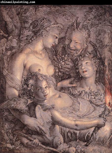 GOLTZIUS, Hendrick Without Ceres and Bacchus, Venus would Freeze xdg