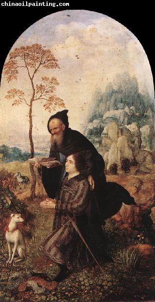 GOSSAERT, Jan (Mabuse) St Anthony with a Donor dfg