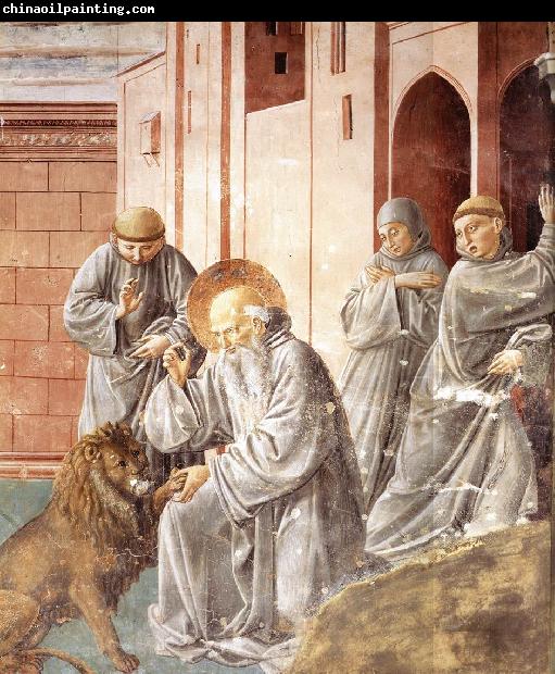 GOZZOLI, Benozzo St Jerome Pulling a Thorn from a Lion's Paw sd