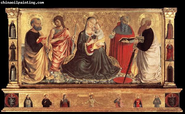 GOZZOLI, Benozzo Madonna and Child with Sts John the Baptist, Peter, Jerome, and Paul dsgh