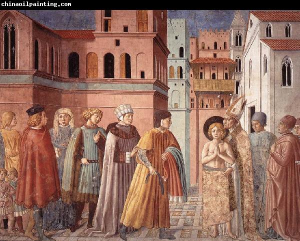 GOZZOLI, Benozzo Scenes from the Life of St Francis (Scene 3, south wall) sdg