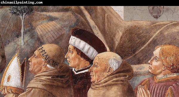 GOZZOLI, Benozzo Scenes from the Life of St Francis (detail of scene 7, south wall) gh