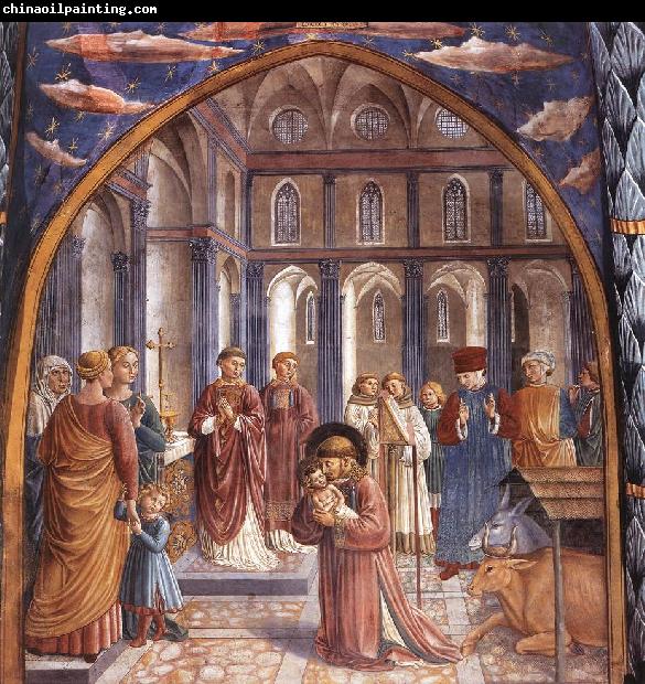 GOZZOLI, Benozzo Scenes from the Life of St Francis (Scene 9, north wall) dh