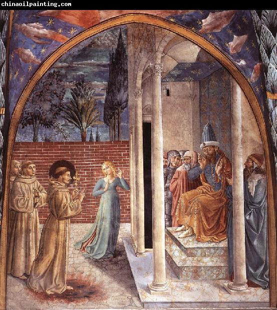 GOZZOLI, Benozzo Scenes from the Life of St Francis (Scene 10, north wall) dry