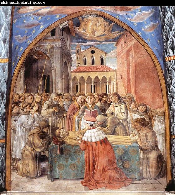 GOZZOLI, Benozzo Scenes from the Life of St Francis (Scene 12, south wall) dfhg